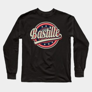 Graphic Aesthetic Bastille Proud Name Circle Vintage Art Long Sleeve T-Shirt